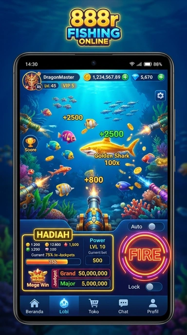 Cuplikan layar menu unduhan 888r untuk perangkat Android